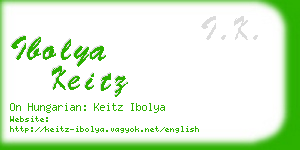 ibolya keitz business card
